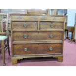 A XIX Century Mahogany Straight Front Chest of Two Short and Two Long Drawers, having brass ring