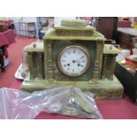 Japy Freres for Bennett of Cheapside, London, late XIX Century mantle clock in green onyx