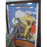 A Harley Davidson Poster, after H J Van Piggelen, approximately 68 x 41cm