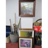 Seven Large Framed Coloured Prints.