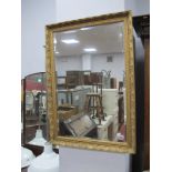 Rectangular Bevelled Wall Mirror, in gilt frame, overall 61 x 87cm.