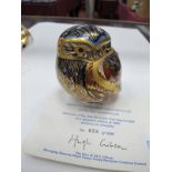 Royal Crown Derby Little Owl Paperweight, exclusive to Sinclairs in a limited edition of 1000,