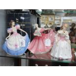 Royal Doulton Figurines, 'Elaine'' HN 3307, 'Angela' HN 3419, 'Christine' HN 3905. (3)