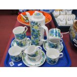 Meakin 'Spring Morning' Coffee Service, of fifteen pieces.