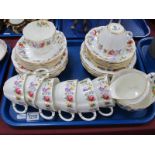 Royal Crown Derby Floral Tea Ware, of thirty four pieces 'A1000'.