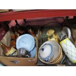 Wade Whisky Bells, P & K storage jars, Pyrex, other kitchen ware:- Two Boxes.