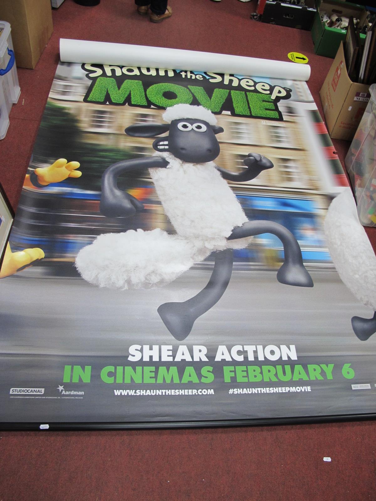 Large Cinema Posters - Chicken Run, Shaun The Sheep x 2, approximately 238cm high.