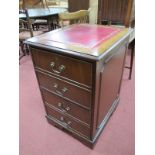 A Mahogany Office File, of two deep drawers, inset scriver to top, with keys, 51cm wide.