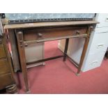 Oak Bureau and Side Table. (2)