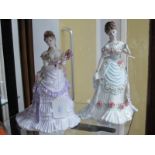 Royal Worcester Splendour at Court Figurines - 'A Royal Presentation' and 'A Royal Anniversary',