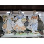 Royal Worcester Old Country Ways Figurines, limited editions of 9500 'Rosie Apples', 'A Farmers