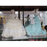 Coalport Figurines, "With This Ring" and "Lily", both limited editions. (2)