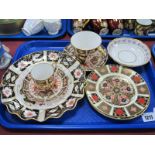 Royal Crown Derby 'Old Imari' Pattern 1128 Pair of Plates, 16cm diameter; 2451 wavy rimmed plate,