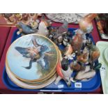 Ceramic Birds, including eight Goebel, Peter Scott 'Mallard' chipped, plates:- One Tray