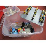 A Quantity of Lego Items, to include Lego People, Police Motorbike Rider, all loose.