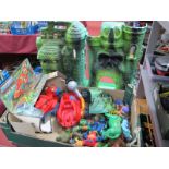 A Quantity of Circa 1980's Mainly He Man Masters of The Universe Plastic Action Figures, Vehicles,