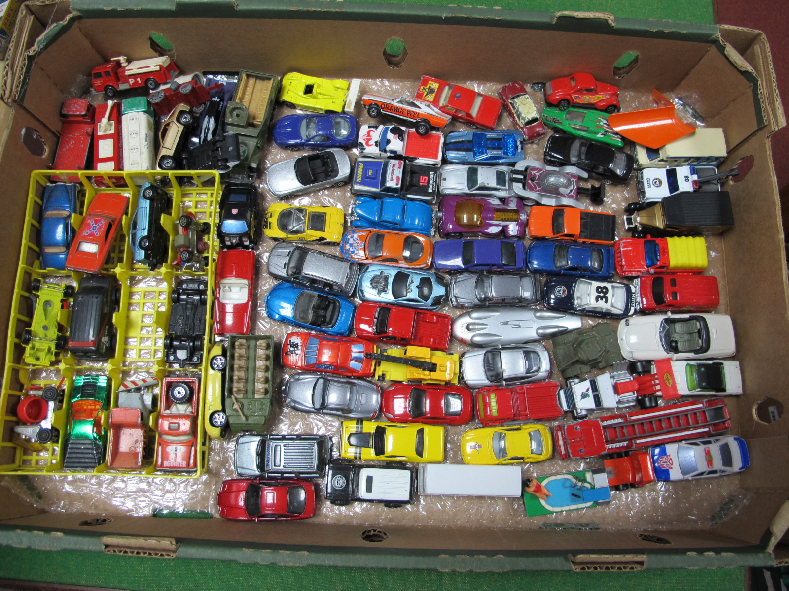 A Quantity of Diecast Model Vehicles, by Matchbox, Corgi, Majorette, Ertl and other, playworn.