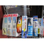 Eight 1:72nd Scale Plastic Model Military Aircraft Kits, by Hobbycraft, Hobby Ross, Heller and other