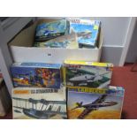 A Large Quantity of Mainly 1:72nd Scale Plastic Model Military Aircraft Kits, all with either