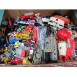 A Quantity of Diecast Plastic Tinplate Model Vehicles, by Dinky, Matchbox, Lledo, Majorette and