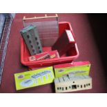 A Quantity of Hornby Dublo 2 Rail, including TPO Mail Van, breakdown crane, canopies, empty boxes,