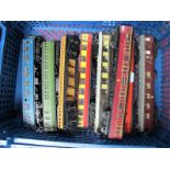 Eight Various 'OO' Gauge Eight Wheel Coaches, by Hornby, Grafar and others, various liveries,