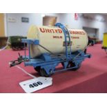 A 1930's Hornby "O" Gauge 'United Dairies' Milk Tank Wagon, appears complete and original and in