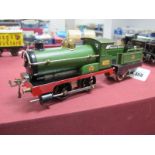 An Early 1920's Hornby "O" Gauge '2710' No 1 Locomotive and Tender, clockwork, finished in green,