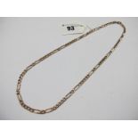 A 9ct Gold Figaro Link Chain, 20" (8grams).