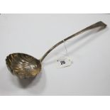 A Hallmarked Silver Old English Pattern Ladle, George Smith & William Fearn, London 1791, with shell