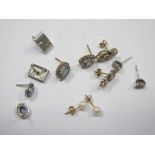 A Small Collection of 9ct Gold, "375" and Other Earstuds, including cluster styles, modern and