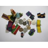 A Collection of Assorted Medallion Pendants, ribbons, Churchill (1965) 'coin' etc.