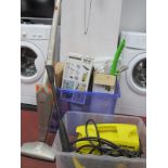 Karcher 411A Power Washer, window vac, Pifco vacuum, other cleaning items.