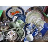 Collectors Plates, Wedgwood Jasperware, glassware, etc:- One Box