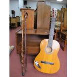 E. Gomme; G-Plan Beside Cupboard, with single drawer, on tapering legs, 60.5cm wide. Guitar. Two