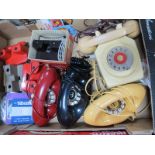 View Master Reels, cream bakelite telephone BT.QT/BMF, three telephones 'Genie' style:- One Box