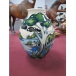 A Moorcroft Pottery Vase, painted in the 'Grassmere Bluebell' design by Nicola Slaney, No. 84, shape