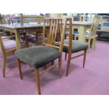 Set of Six Mcintosh Teak Dining Chairs, each with three rail back.