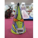 Lorna Bailey Conical Sugar Caster, limited edtion 50/100, Old Ellgreave Pottery backstamp, 14cm