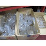 A Large Quantity of Glassware, mainly drinking - two large two small boxes.