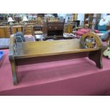 An Oak Book Trough, circa 1920's with pierced ends 41cm wide.