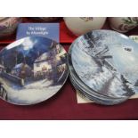 A Set of Eight Wedgwood Limited Edition Wall Plates - Waterways by Winter Moonlight; together with