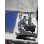 Skybolt 80 x 1200X Microscope, with slides and accessories, (cased).