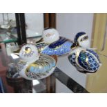 Royal Crown Derby Paperweights - 'Duck' date code for 1996, 'Sitting Duckling' (1998) and Collectors