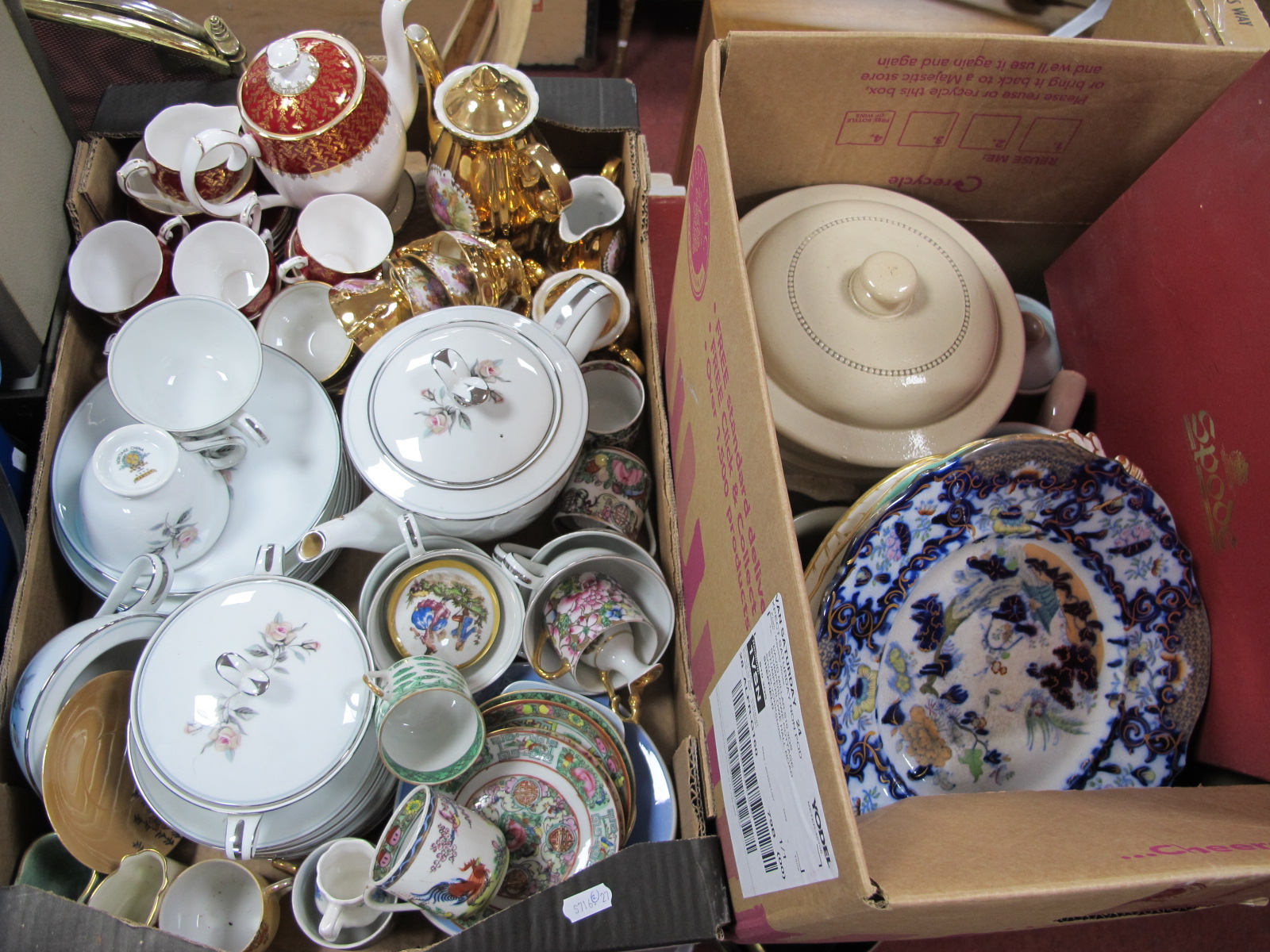 Noritake 'Margot' Tea Service, including tea pot 'Queen Anne' and gilt coffee services, Langley,