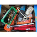 Plane, adjustable spanner, torque, wrench, G clamp, other tools, etc:- One Box