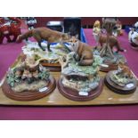 Border Fine Arts Figure of Foxes, 'Safe Outlook' 'Keeping His Feet Dry' B0225, 'A Brave New