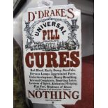 Dodo Design Handpainted Porcelain Enamel Sign "Dr Brakes Universal Pill Cures".