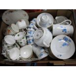 1930's Czechoslovakian Tea Service, Colclough 'Ivy' and other teaware:- One Box