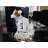 A Royal Crown Derby Paperweight as a 'Parson Jack Russell Terrier', date code for 2006, gold